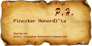 Pinczker Honoráta névjegykártya