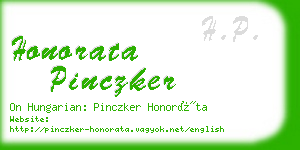 honorata pinczker business card